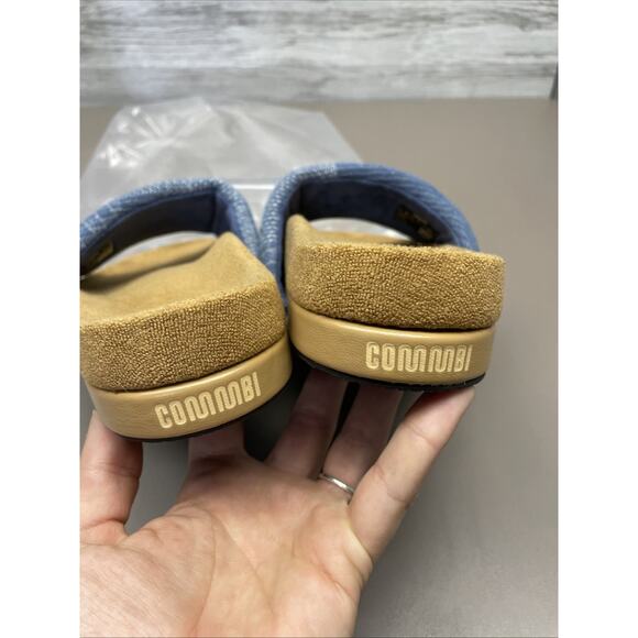 Commbi Patchwork Slides Women’s 11 Blue Comfortable Sandals - Picture 10 of 10